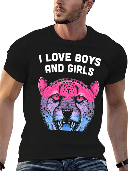 I Love Boys and Girls Cheetah Graphic Tee