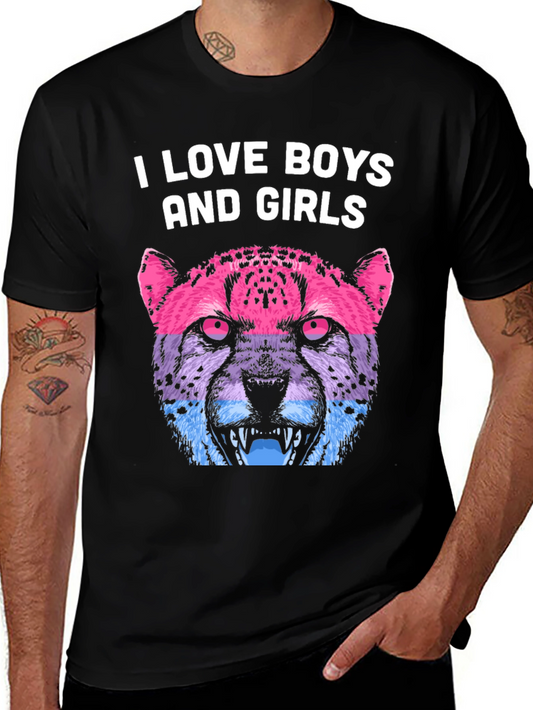 I Love Boys and Girls Cheetah Graphic Tee