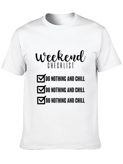 Weekend Checklist Graphic T-Shirt