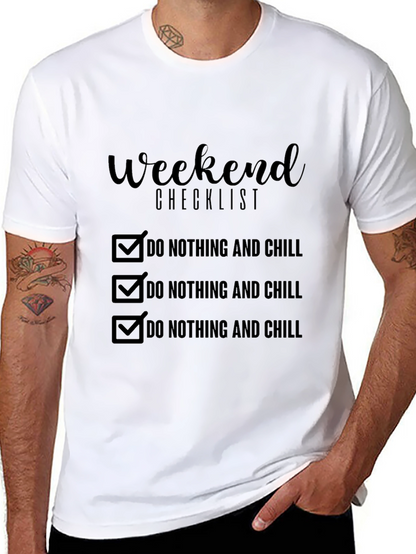 Weekend Checklist Graphic T-Shirt