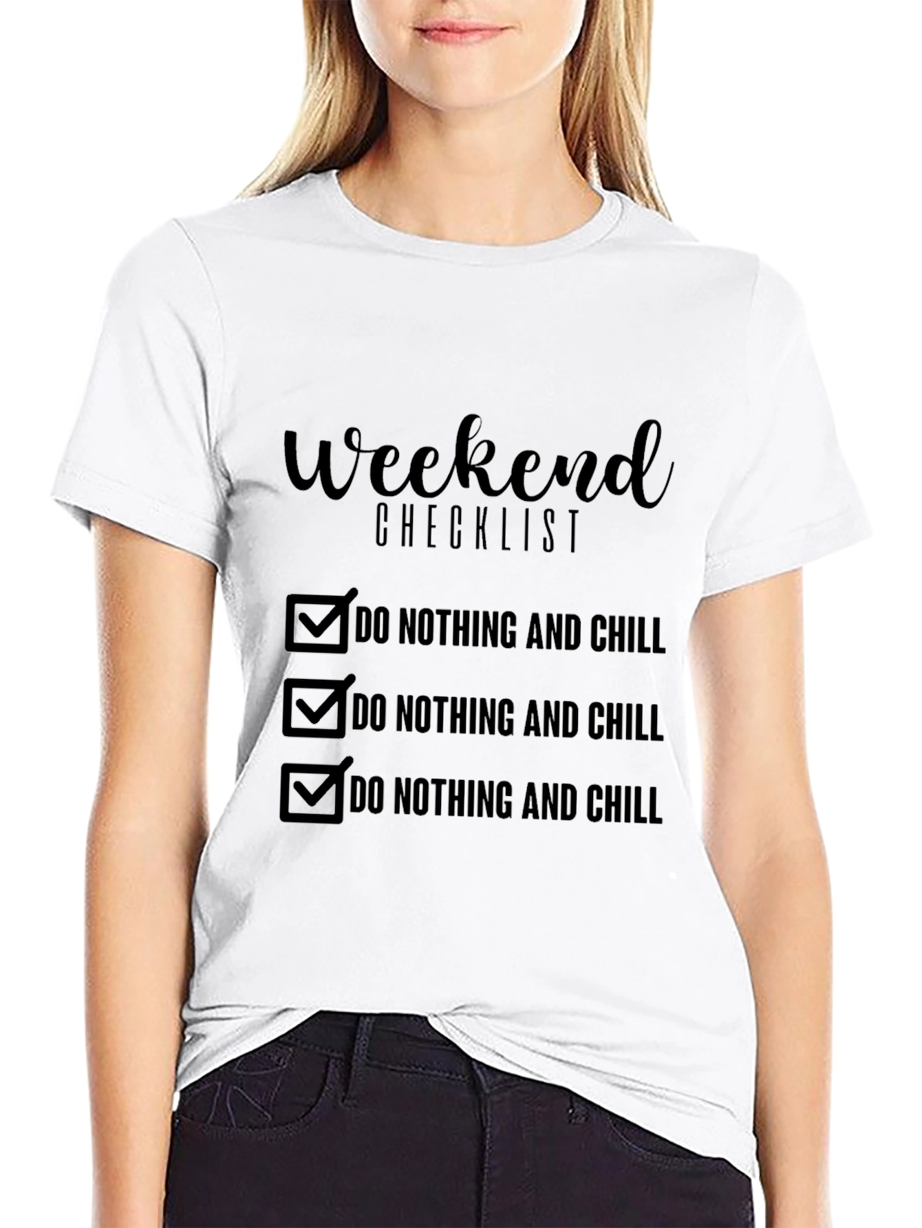Weekend Checklist Graphic T-Shirt