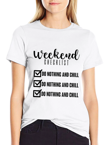 Weekend Checklist Graphic T-Shirt