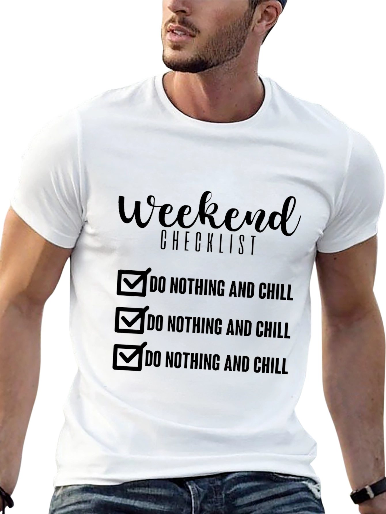 Weekend Checklist Graphic T-Shirt