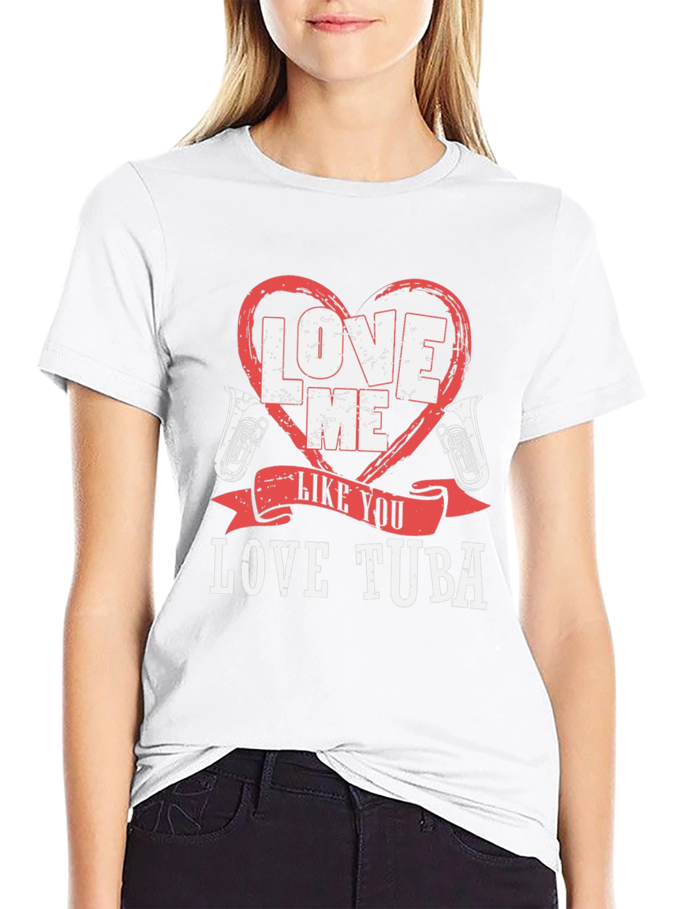 Love Me Like You Love Tuba Funny Music T-Shirt