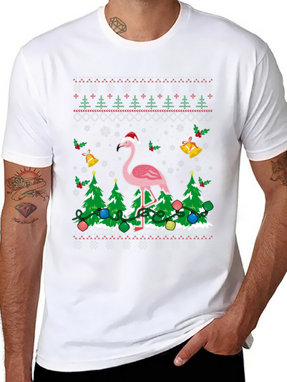 Flamingo Christmas Sweater T-Shirt
