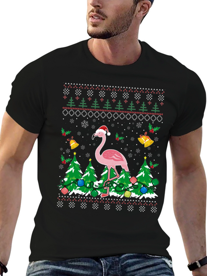 Flamingo Christmas Sweater T-Shirt