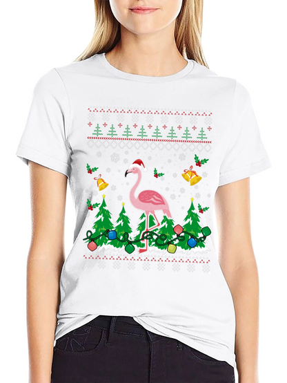 Flamingo Christmas Sweater T-Shirt