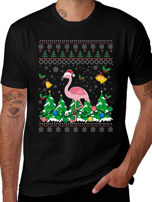 Flamingo Christmas Sweater T-Shirt