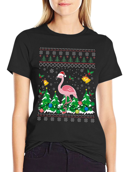 Flamingo Christmas Sweater T-Shirt