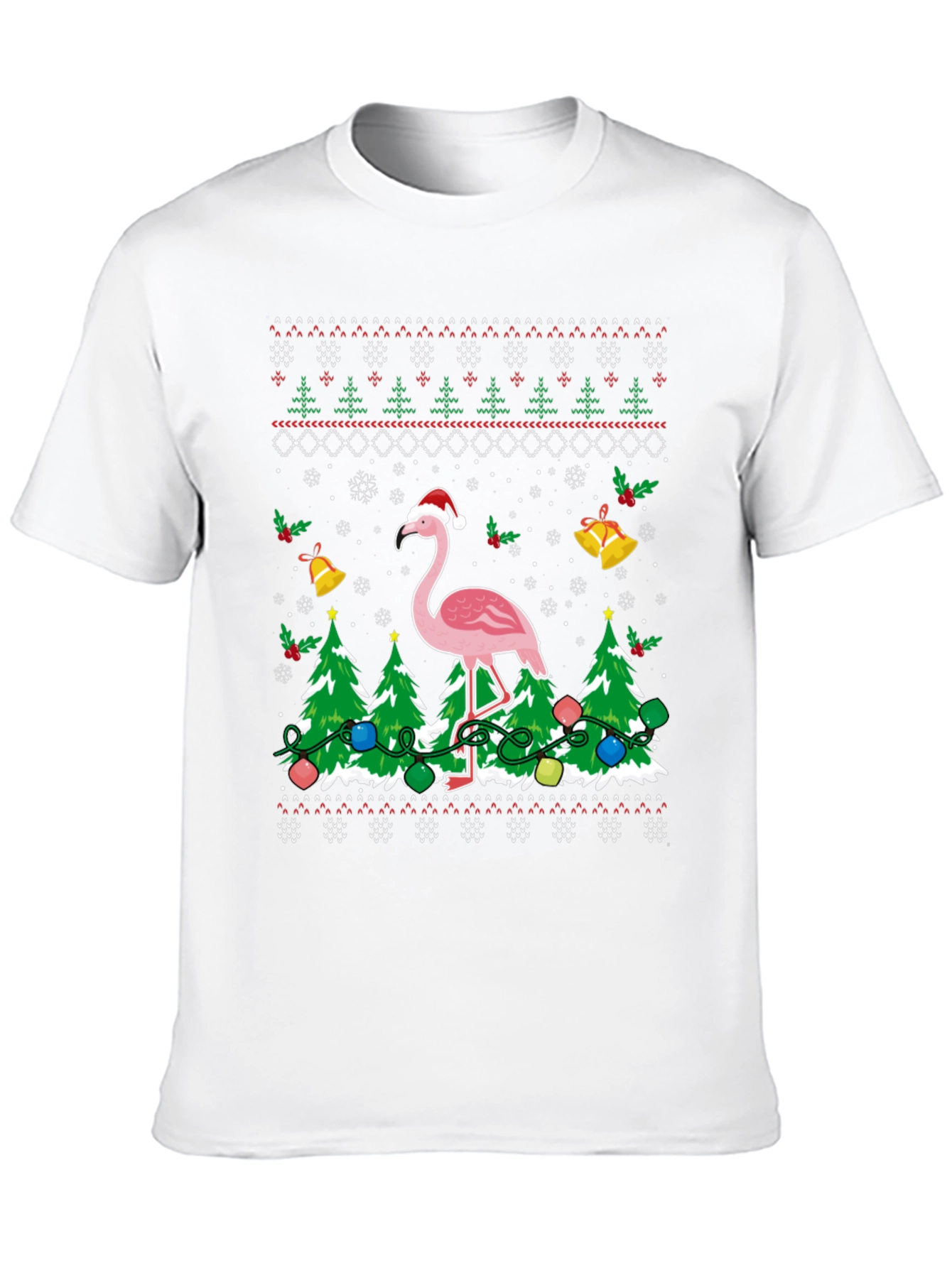 Flamingo Christmas Sweater T-Shirt