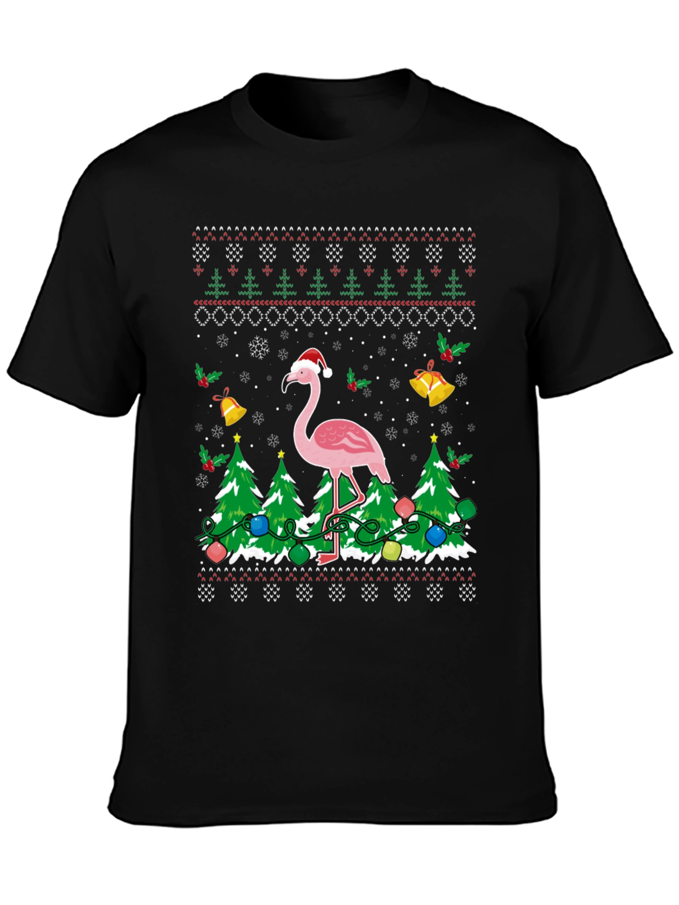 Flamingo Christmas Sweater T-Shirt