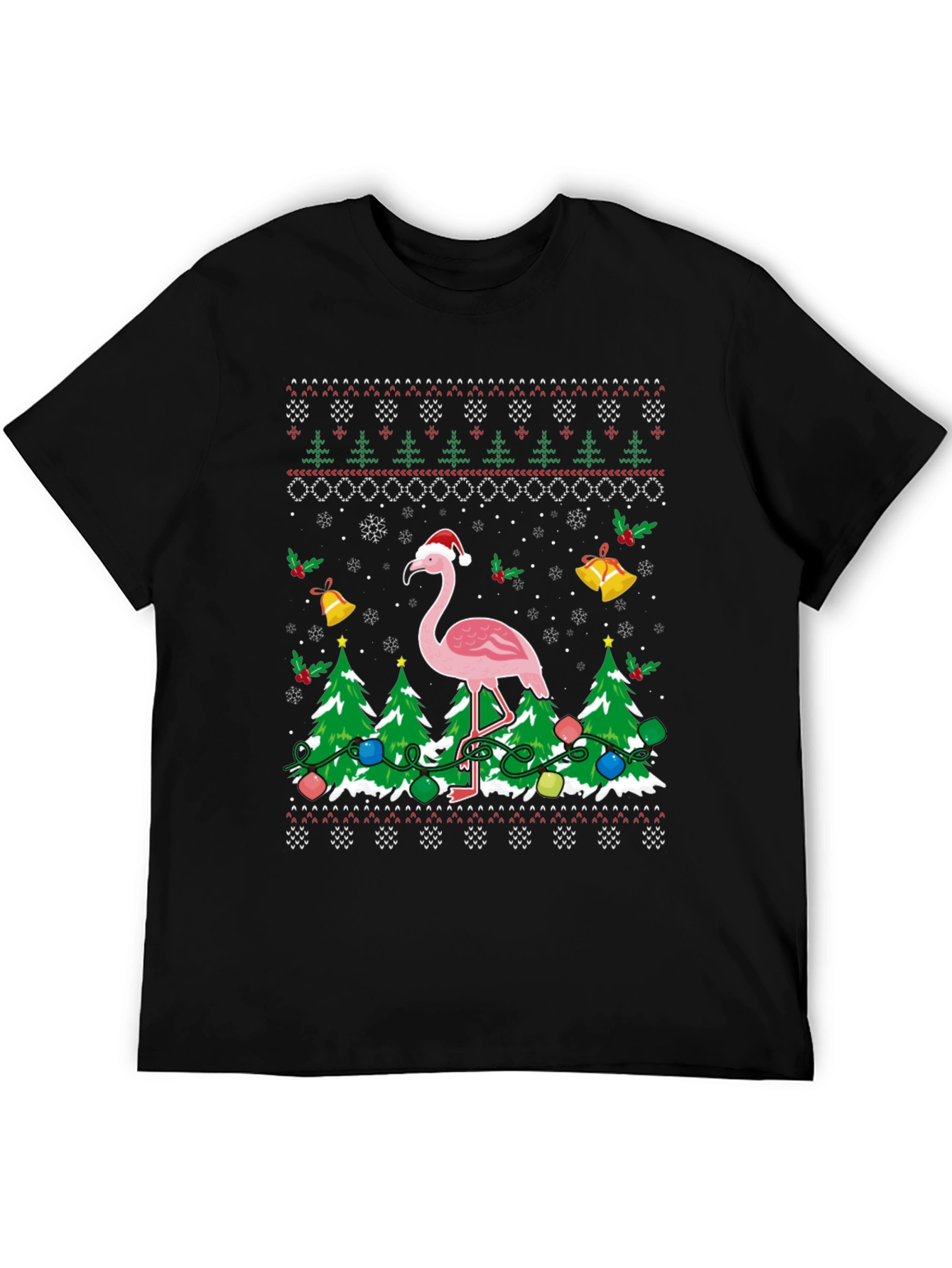 Flamingo Christmas Sweater T-Shirt