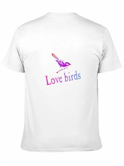 Love Birds Graphic T-Shirt - Trendy Casual Tee