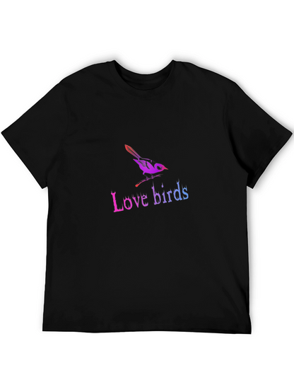 Love Birds Graphic T-Shirt - Trendy Casual Tee