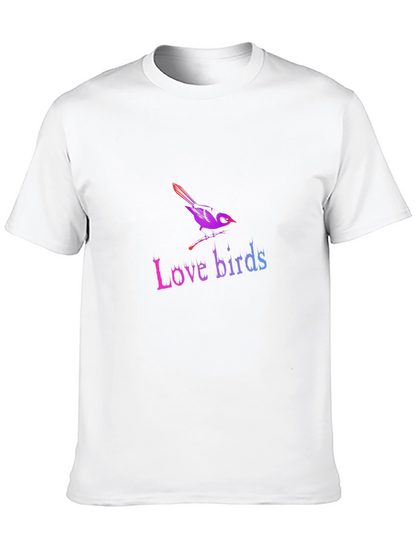 Love Birds Graphic T-Shirt - Trendy Casual Tee
