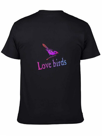 Love Birds Graphic T-Shirt - Trendy Casual Tee