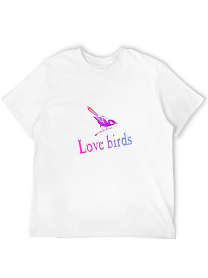 Love Birds Graphic T-Shirt - Trendy Casual Tee