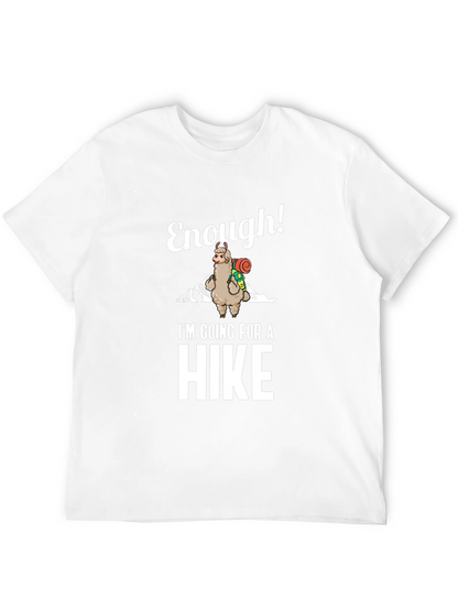 Enough! Llama Hiking Graphic Tee - Black