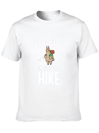 Enough! Llama Hiking Graphic Tee - Black