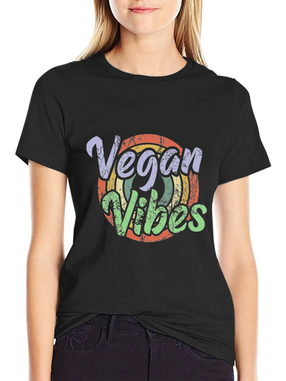 Vegan Vibes Retro T-Shirt