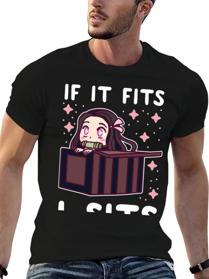 If It Fits I Sits Nezuko T-Shirt