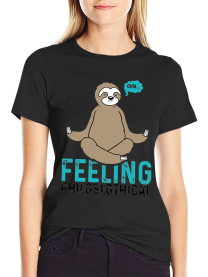 Philoslothical T-Shirt - Funny Meditating Sloth Tee