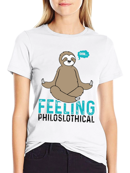 Philoslothical T-Shirt - Funny Meditating Sloth Tee