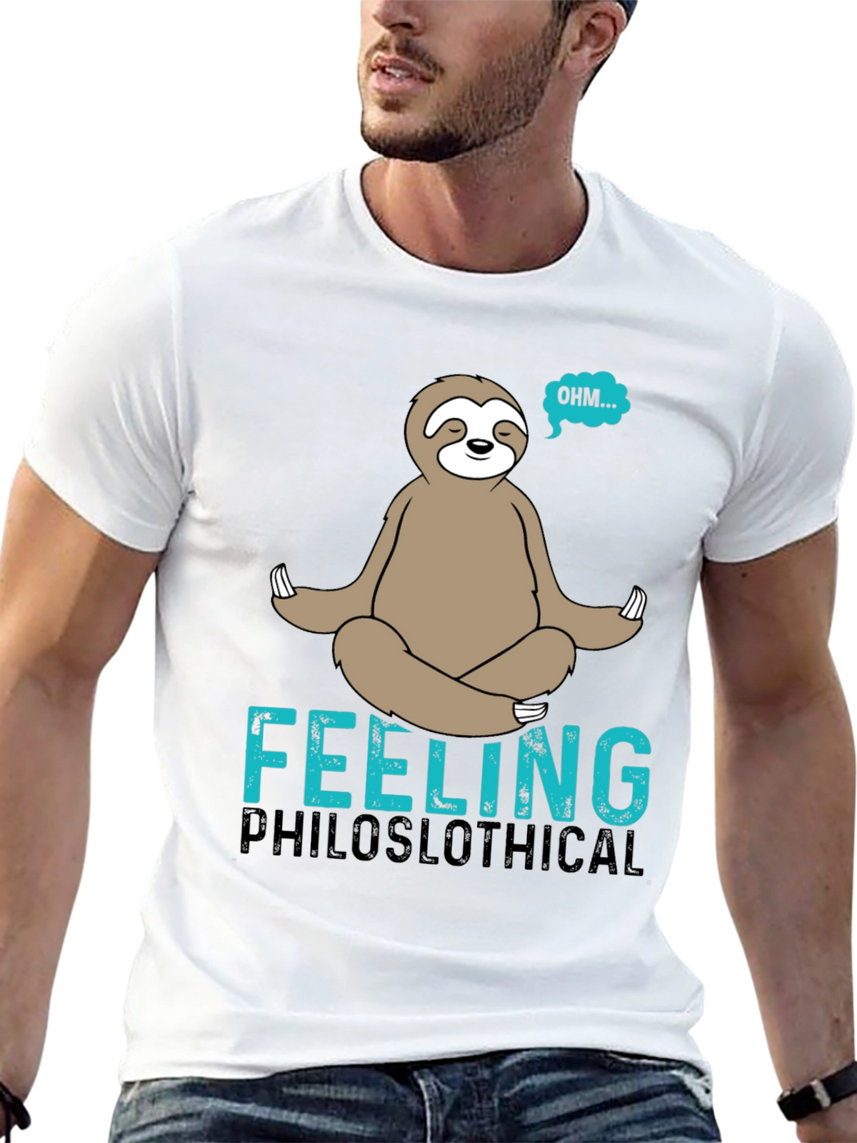 Philoslothical T-Shirt - Funny Meditating Sloth Tee