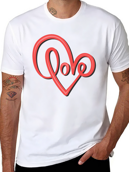 Love Heart Graphic T-Shirt - Stylish Black Tee