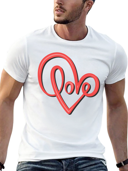 Love Heart Graphic T-Shirt - Stylish Black Tee