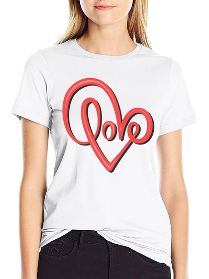 Love Heart Graphic T-Shirt - Stylish Black Tee