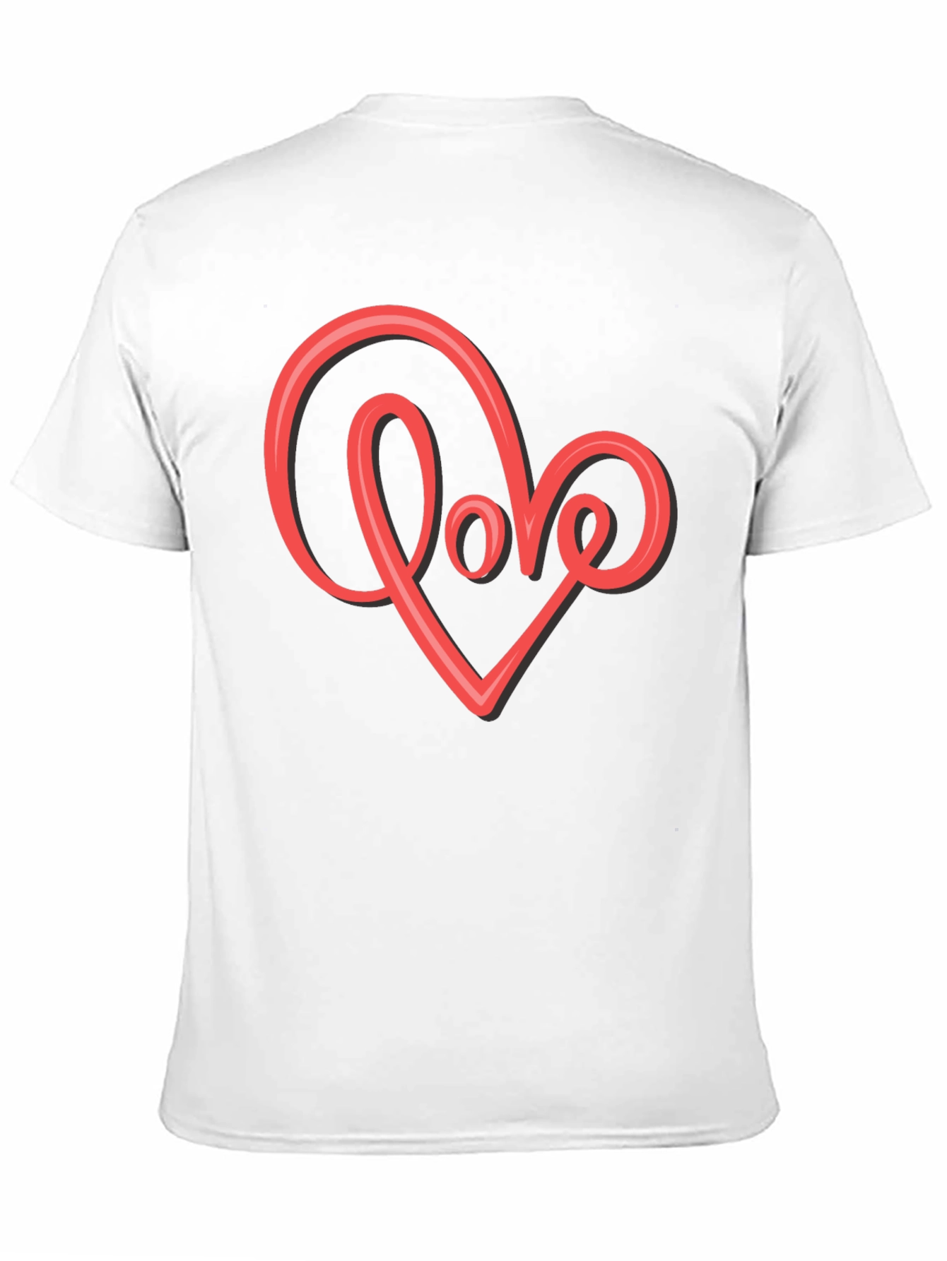 Love Heart Graphic T-Shirt - Stylish Black Tee