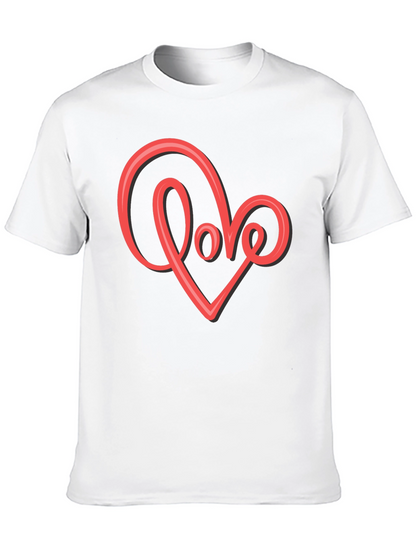 Love Heart Graphic T-Shirt - Stylish Black Tee
