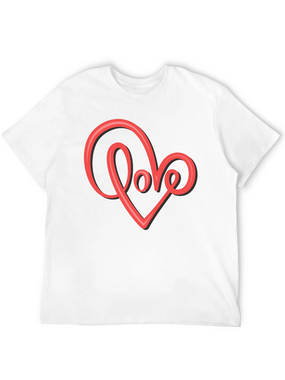 Love Heart Graphic T-Shirt - Stylish Black Tee