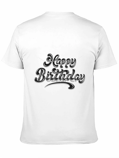 Happy Birthday Black Graphic Tee