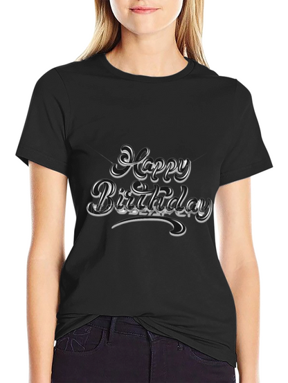 Happy Birthday Black Graphic Tee