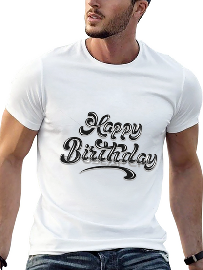 Happy Birthday Black Graphic Tee