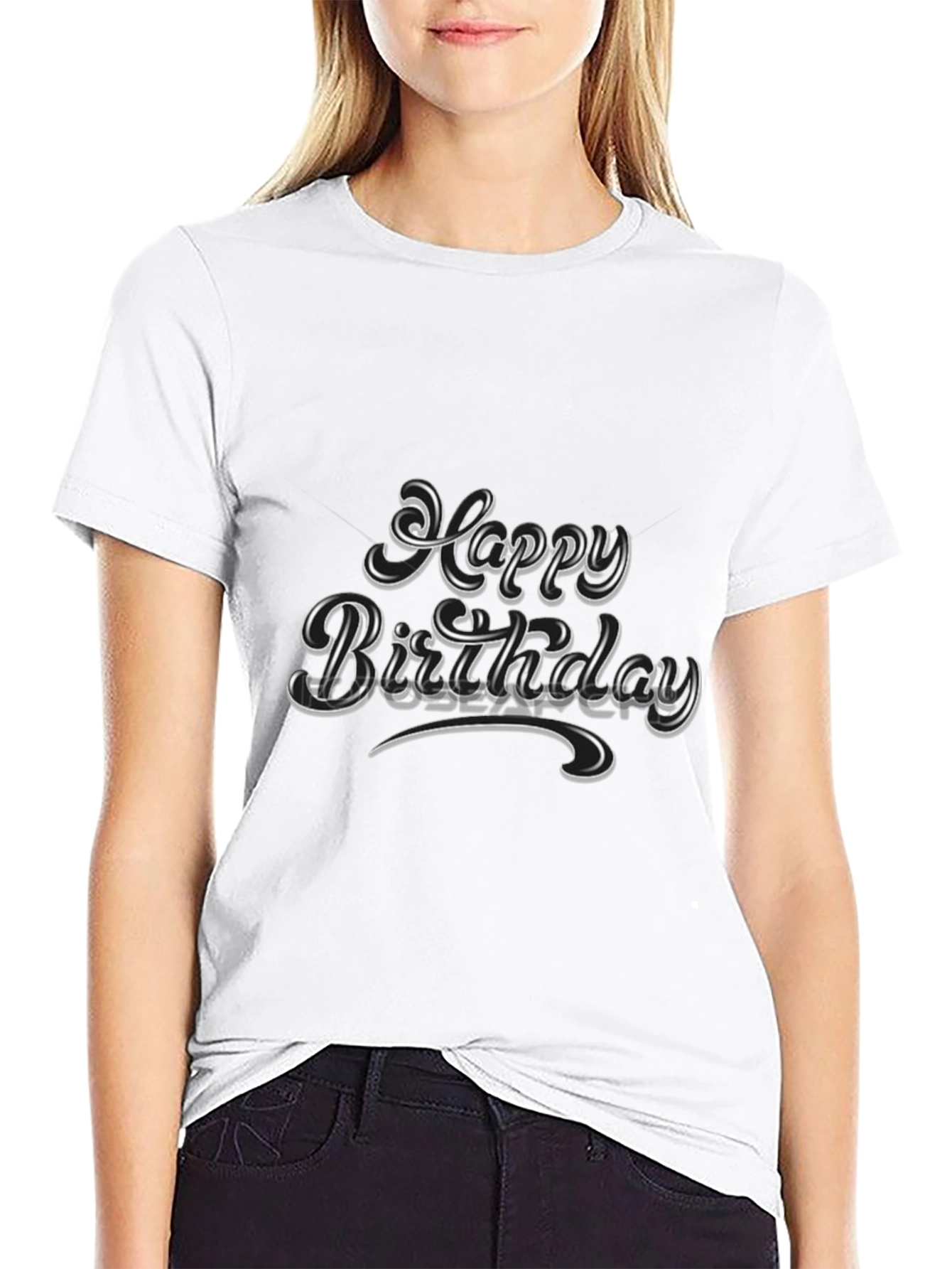 Happy Birthday Black Graphic Tee