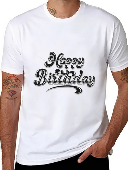 Happy Birthday Black Graphic Tee