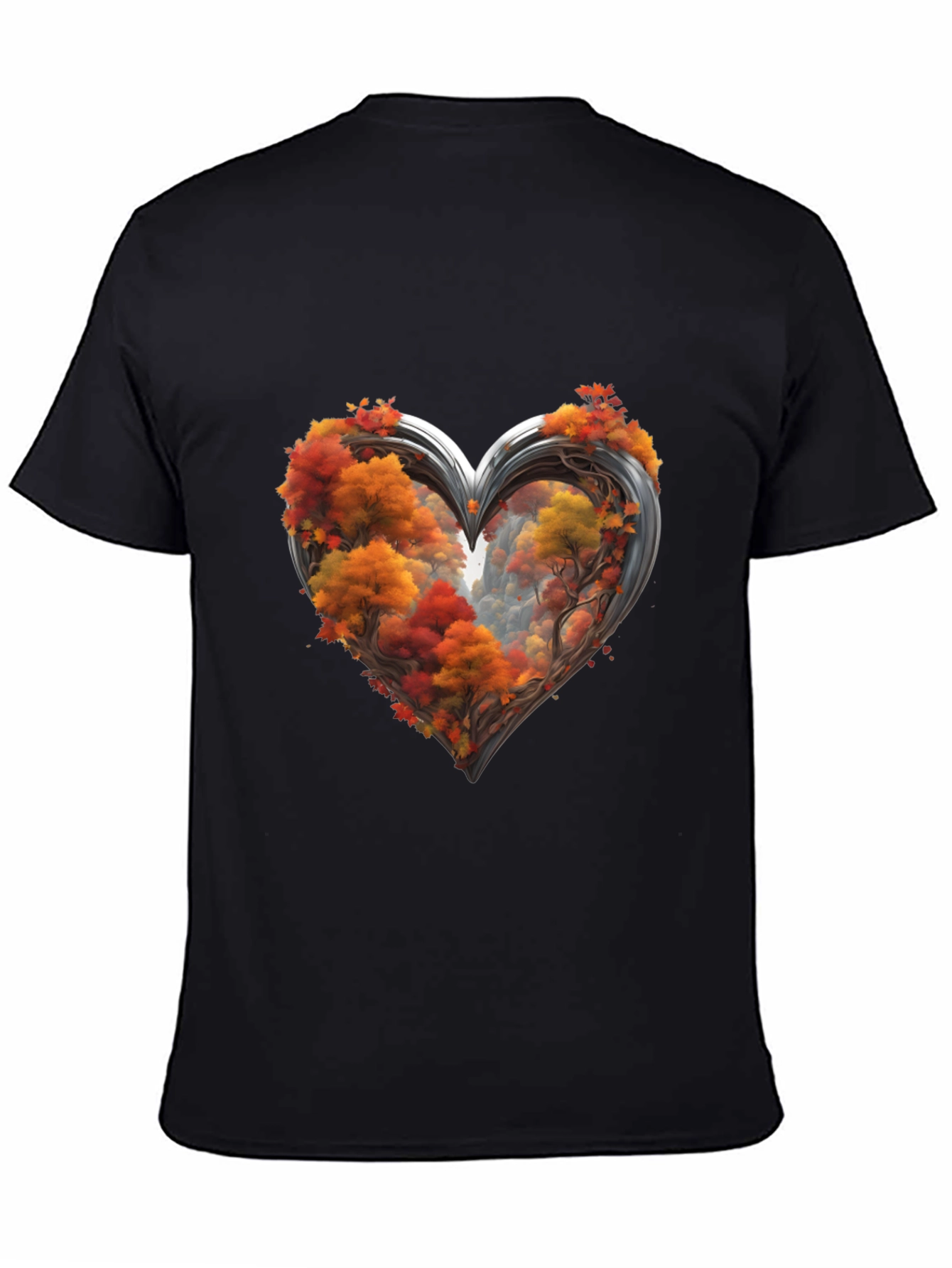 Autumn Heart Tee - Nature Lovers Graphic T-Shirt