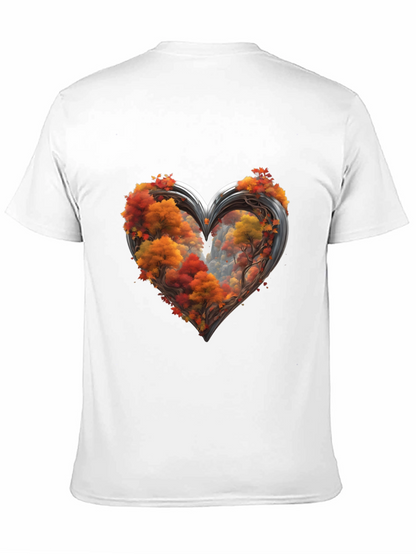 Autumn Heart Tee - Nature Lovers Graphic T-Shirt