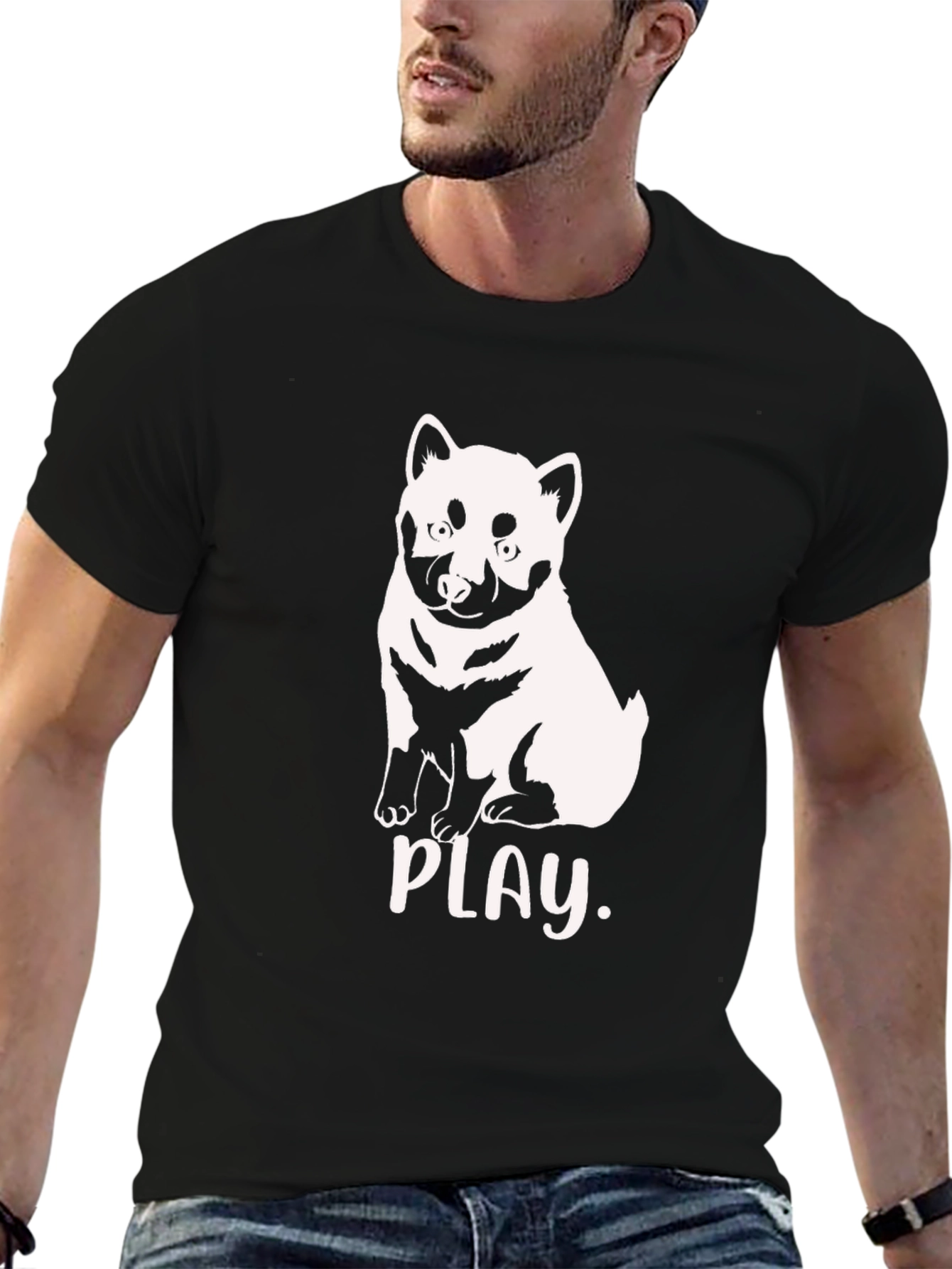 Dog Lover Black T-Shirt - Play Design