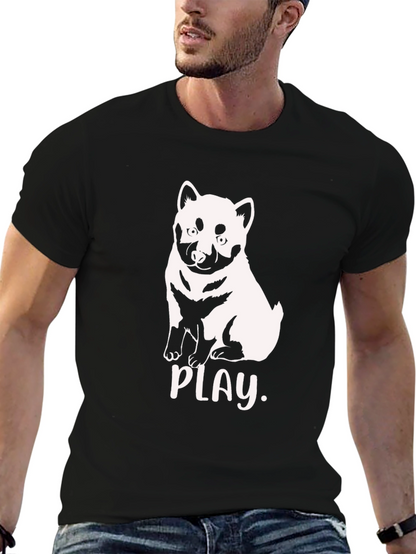 Dog Lover Black T-Shirt - Play Design