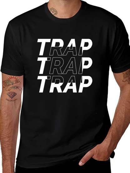 Trap Graphic Print Tee - Black