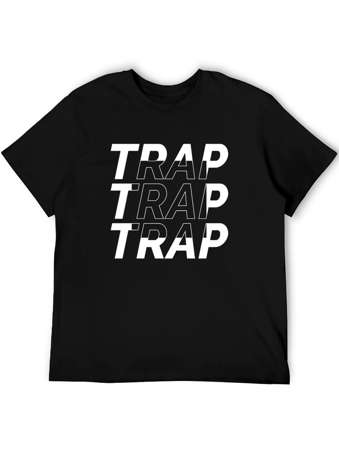 Trap Graphic Print Tee - Black