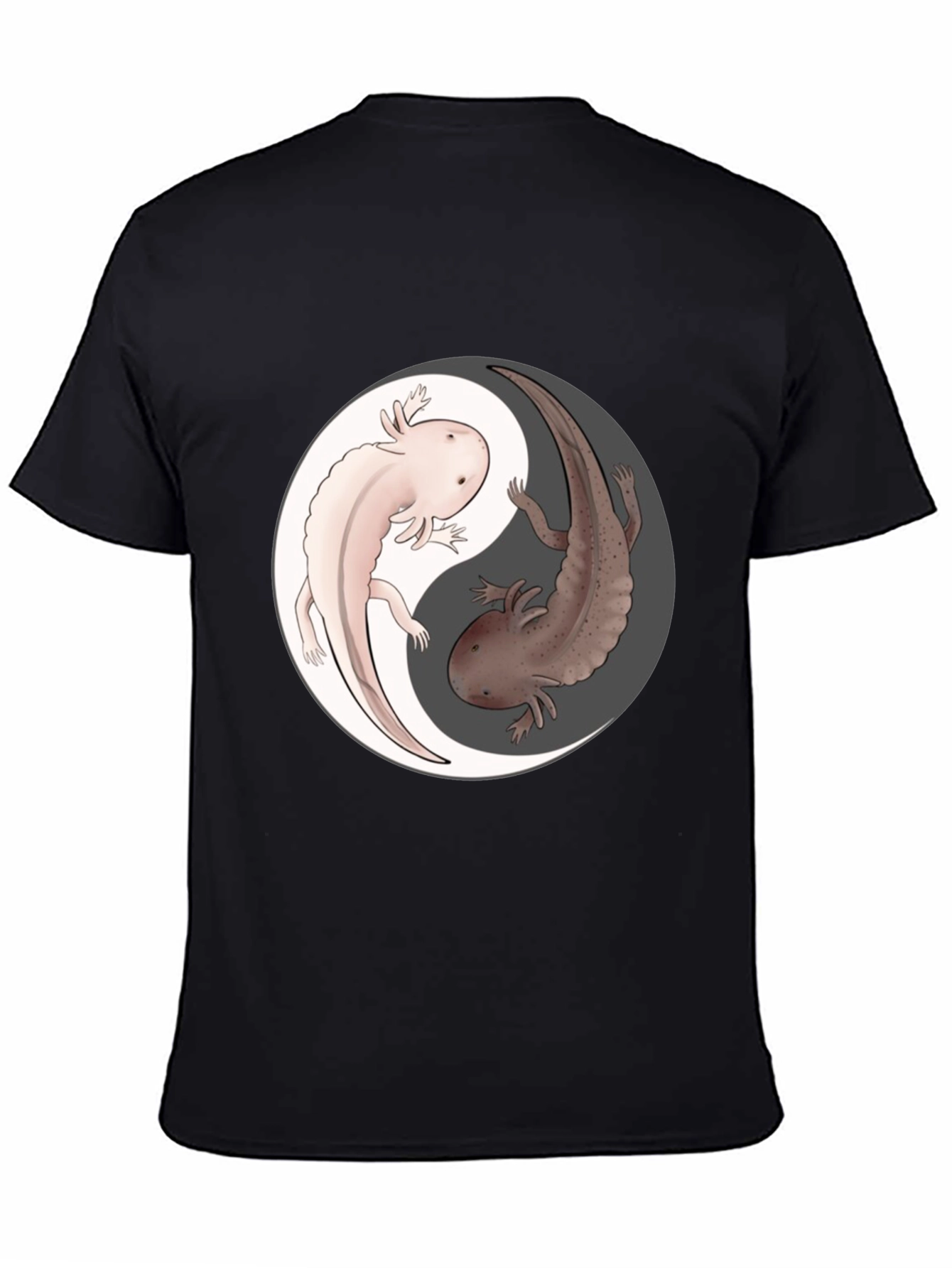 Yin Yang Axolotl Graphic T-Shirt - Harmony & Balance