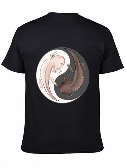 Yin Yang Axolotl Graphic T-Shirt - Harmony & Balance