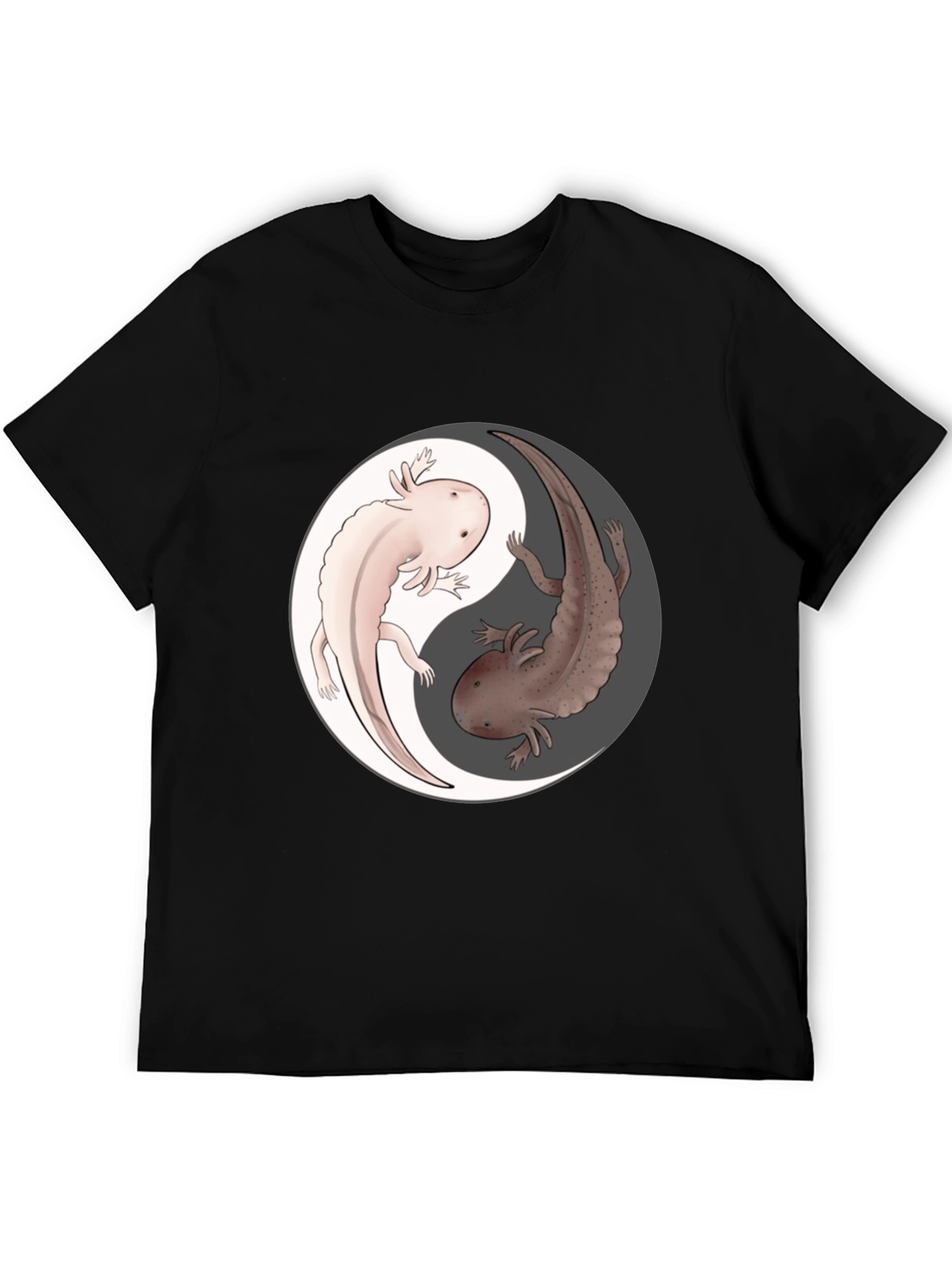 Yin Yang Axolotl Graphic T-Shirt - Harmony & Balance