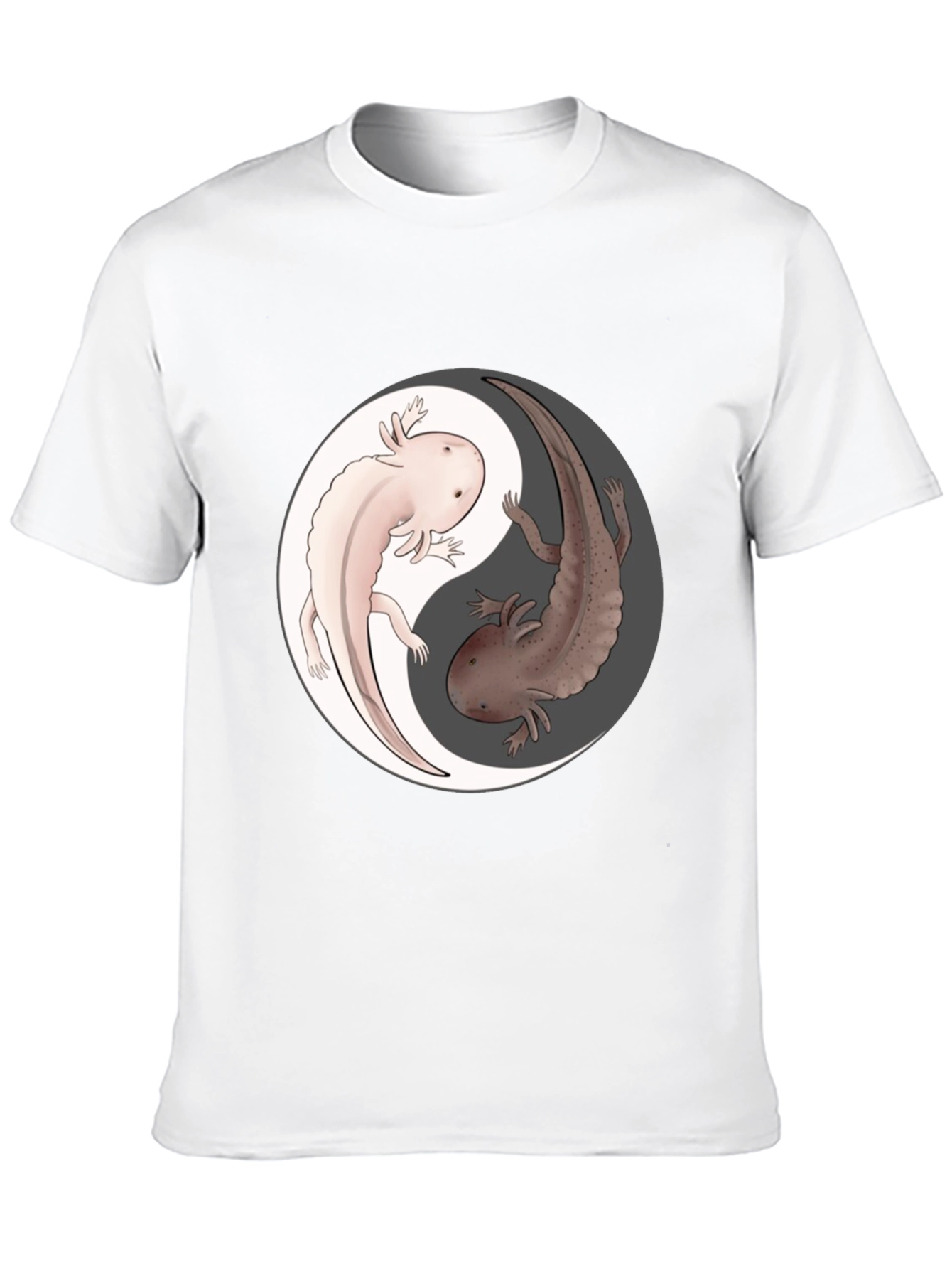 Yin Yang Axolotl Graphic T-Shirt - Harmony & Balance