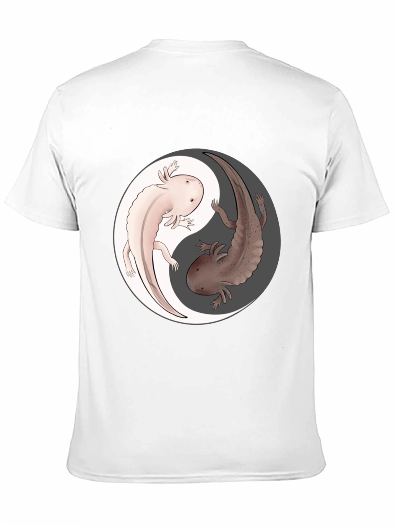 Yin Yang Axolotl Graphic T-Shirt - Harmony & Balance